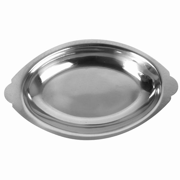 Thunder Group SLGT108 8 oz. Stainless Steel Oval Au Gratin Tray - 12/Pack