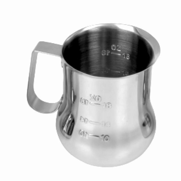 Thunder Group SLMP0018 Stainless Steel Expresso Milk Pitcher with Measuring Scale, 18 oz.