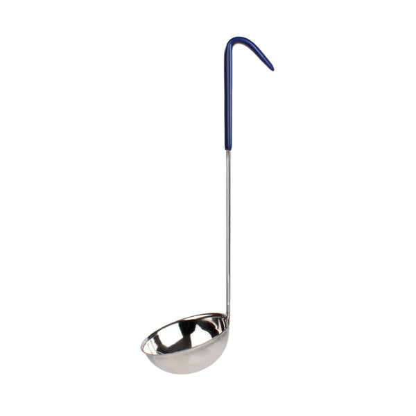 Thunder Group SLOL207 8 oz. One Piece Color Coded Ladle, Blue Handle