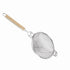Thunder Group Reinforced Fine Double Mesh Strainer with Flat Wooden Handle