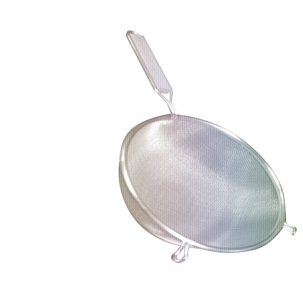 Thunder Group Double Fine Mesh Strainer with Flat Wooden Handle