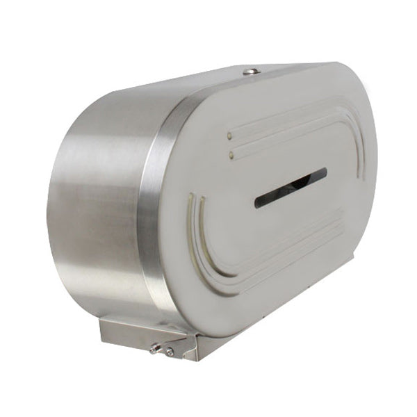 Thunder Group SLTD302 Stainless Steel Twin Jumbo-Roll Toilet Tissue Dispenser
