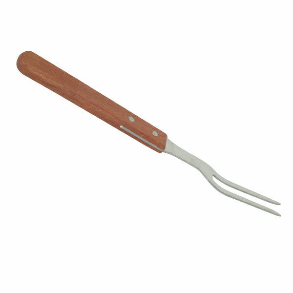 Thunder Group Pot Fork, Stainless Steel 2-Prong Fork with Long Wooden Riveted Handle