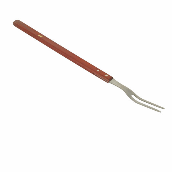 Thunder Group Pot Fork, Stainless Steel 2-Prong Fork with Long Wooden Riveted Handle