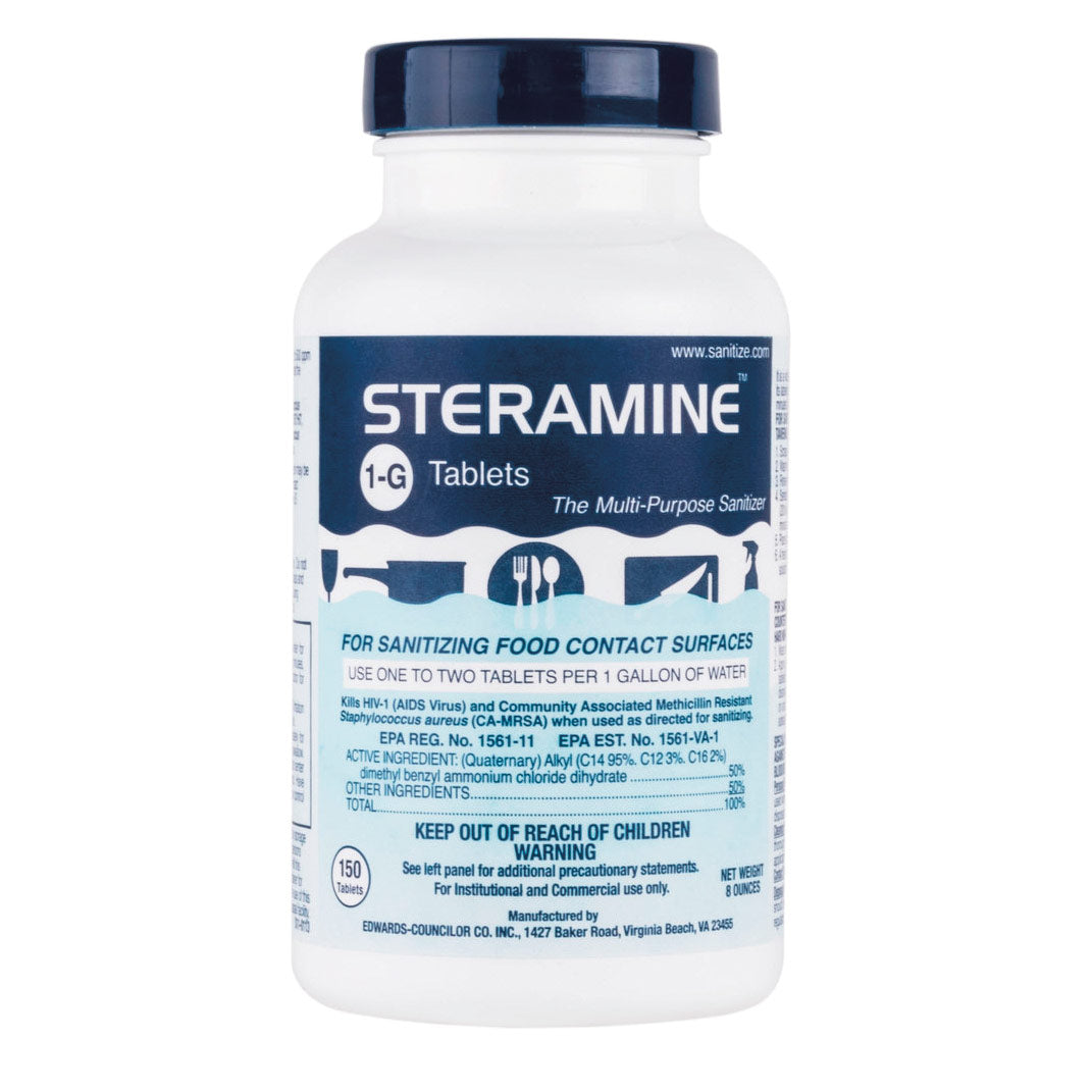 Royal Industries (STER 1G) Steramine Sanitizing Tablets (150 tables/btl, 6 btl/box)
