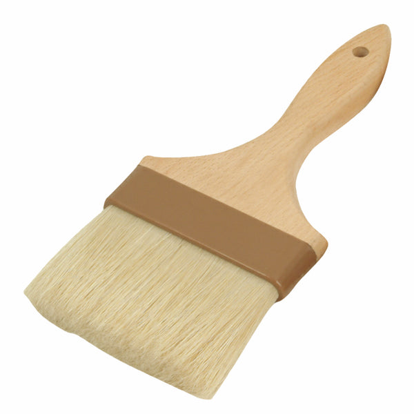 Thunder Group WDPB005 4-Inch Flat Boar Bristles with Wooden Handle