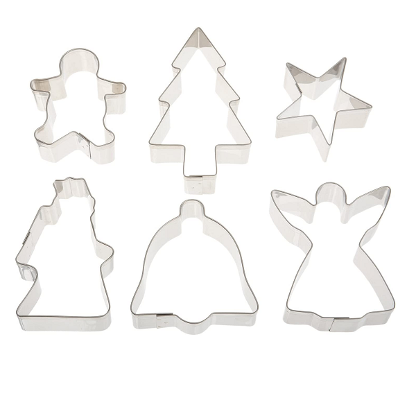 Ateco 4842 6-Piece Christmas Cookie Cutter Set