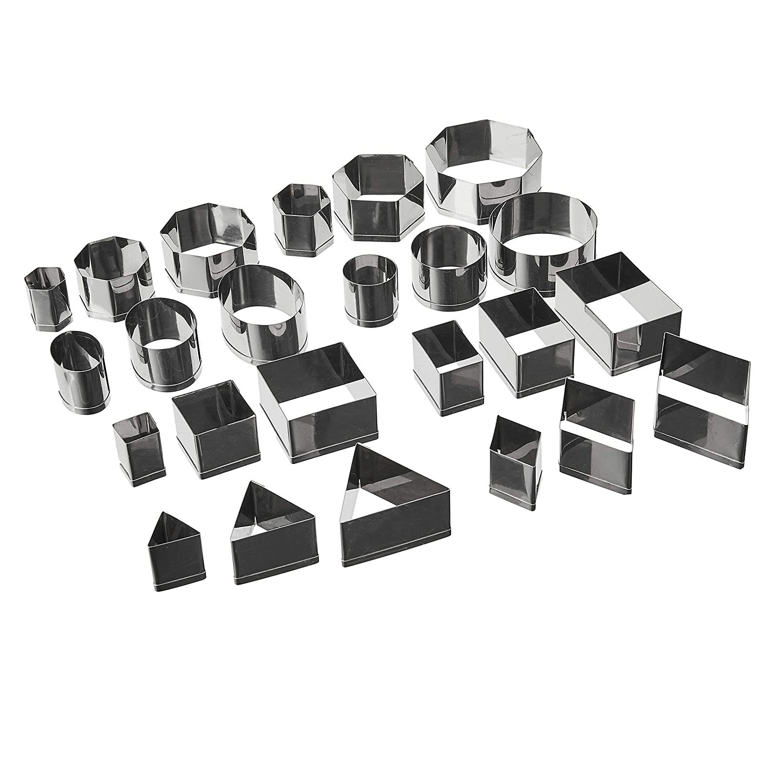 Ateco 4845 24-Piece Geometric Shapes Cutter Set