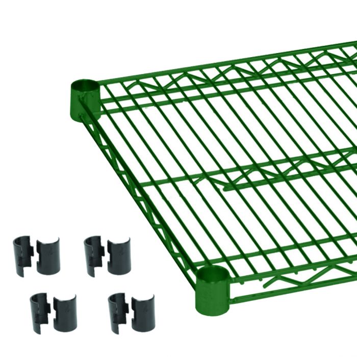 Thunder Group CMEP1460 Epoxy Coating Wire Shelves 14" x 60" With 4 Set Plastic Clip