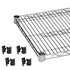 Thunder Group CMSV1424 Chrome Plated Wire Shelves 14" x 24" With 4 Set Plastic Clip