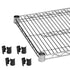 Thunder Group CMSV1448 Chrome Plated Wire Shelves 14" x 48" With 4 Set Plastic Clip