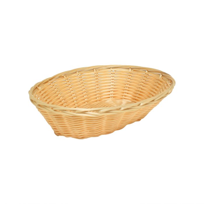 Thunder Group PLBB900 9 1/4" x 7" x 2 1/4" Oval Woven Bread Basket