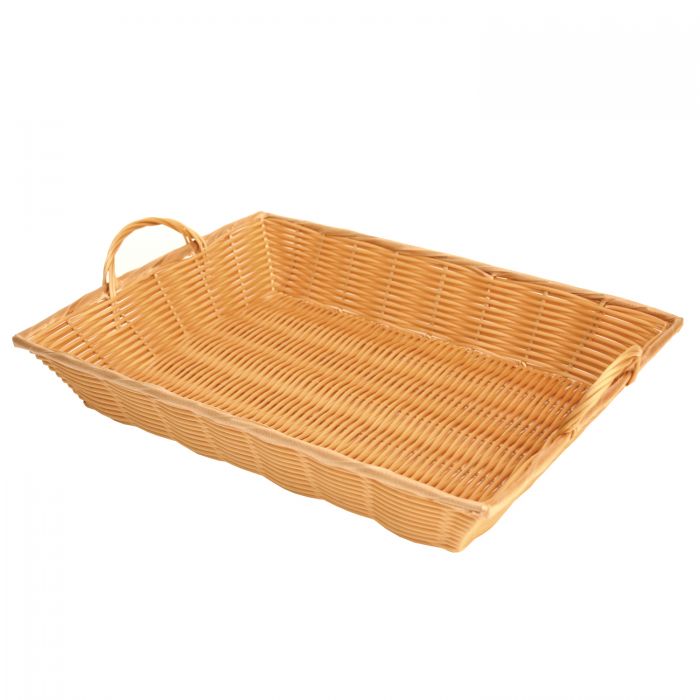 Thunder Group PLBN1712T 17" x 12 3/4" x 3" Hand-Woven Basket with Handle
