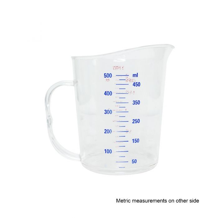AMCO Stainless Steel 2 Cup Size Measuring Cup With Plastic Window