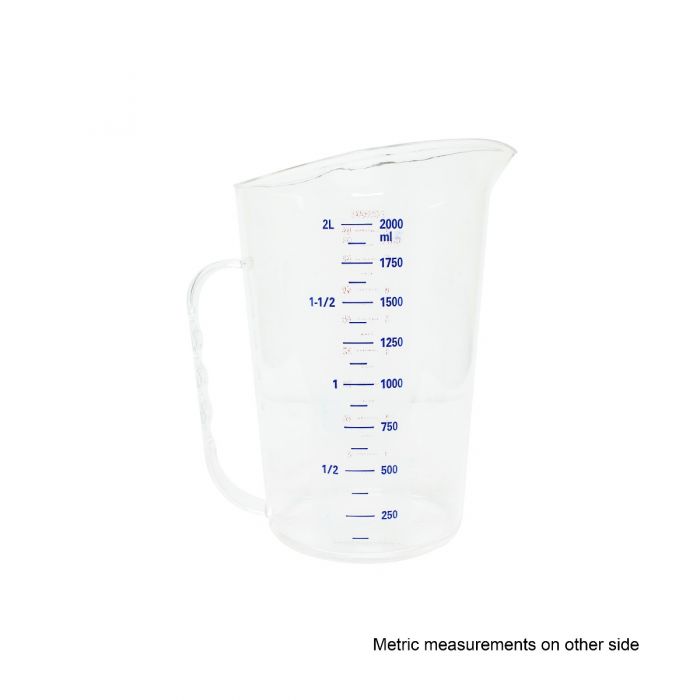 Royal Industries Polycarbonate Liquid Measuring Cup, 2 quart cup