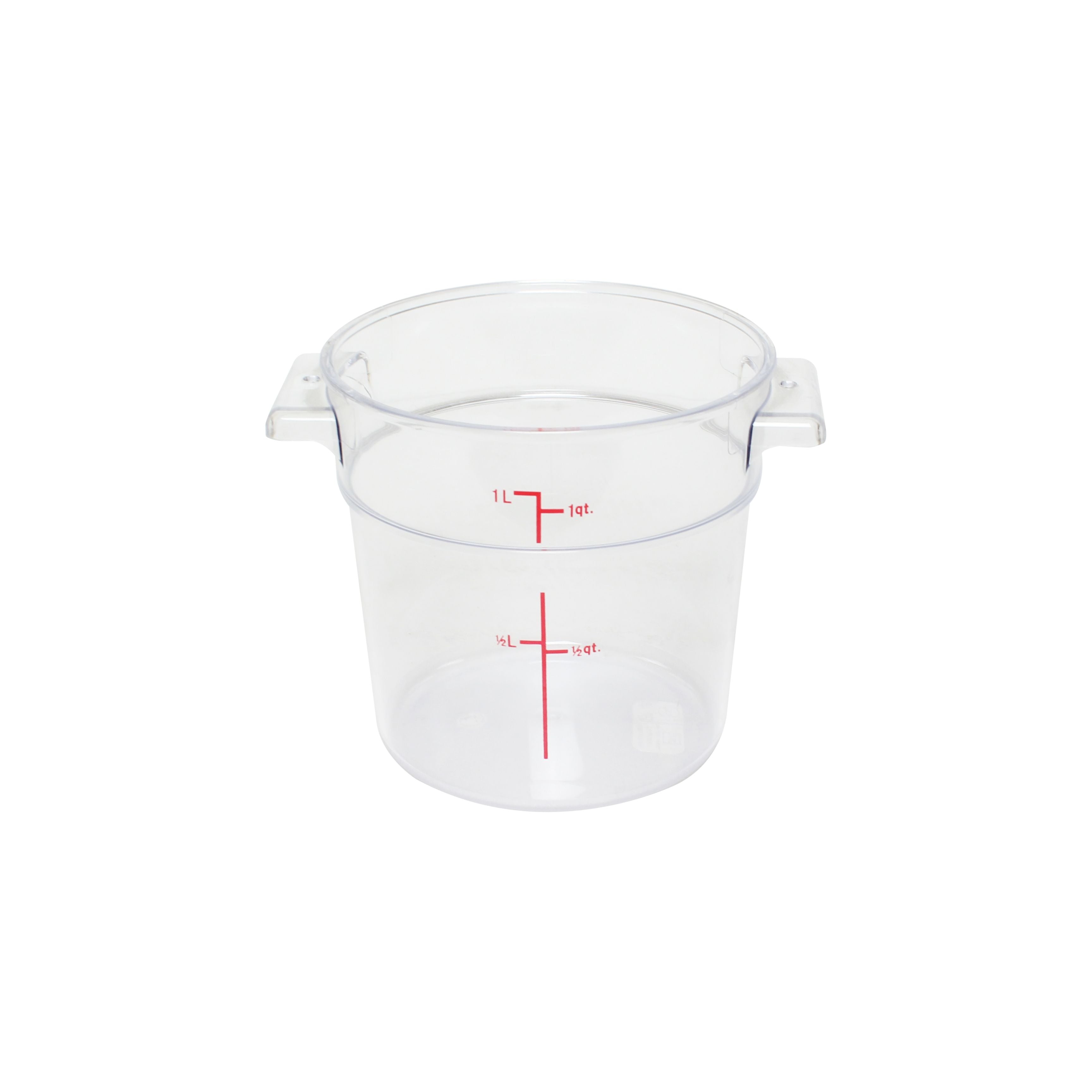 Thunder Group PLRFT301PC 1-Quart Clear Round Food Storage Container, Polycarbonate