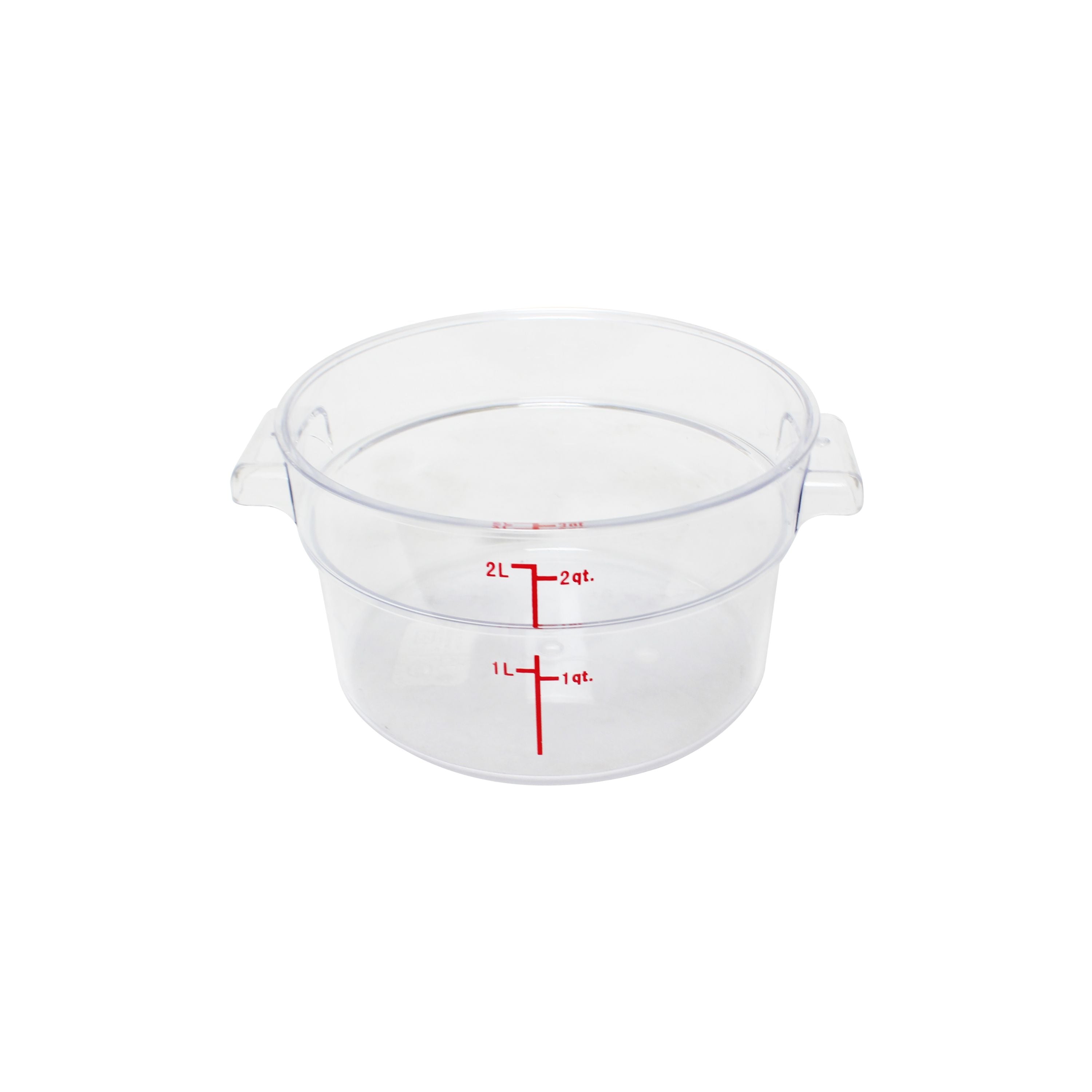 Thunder Group PLRFT302PC 2-Quart Clear Round Food Storage Container, Polycarbonate