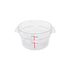 Thunder Group PLRFT302PC 2-Quart Clear Round Food Storage Container, Polycarbonate