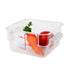 Thunder Group PLSFT002PC 2-Quart Polycarbonate Square Food Storage Containers, Clear
