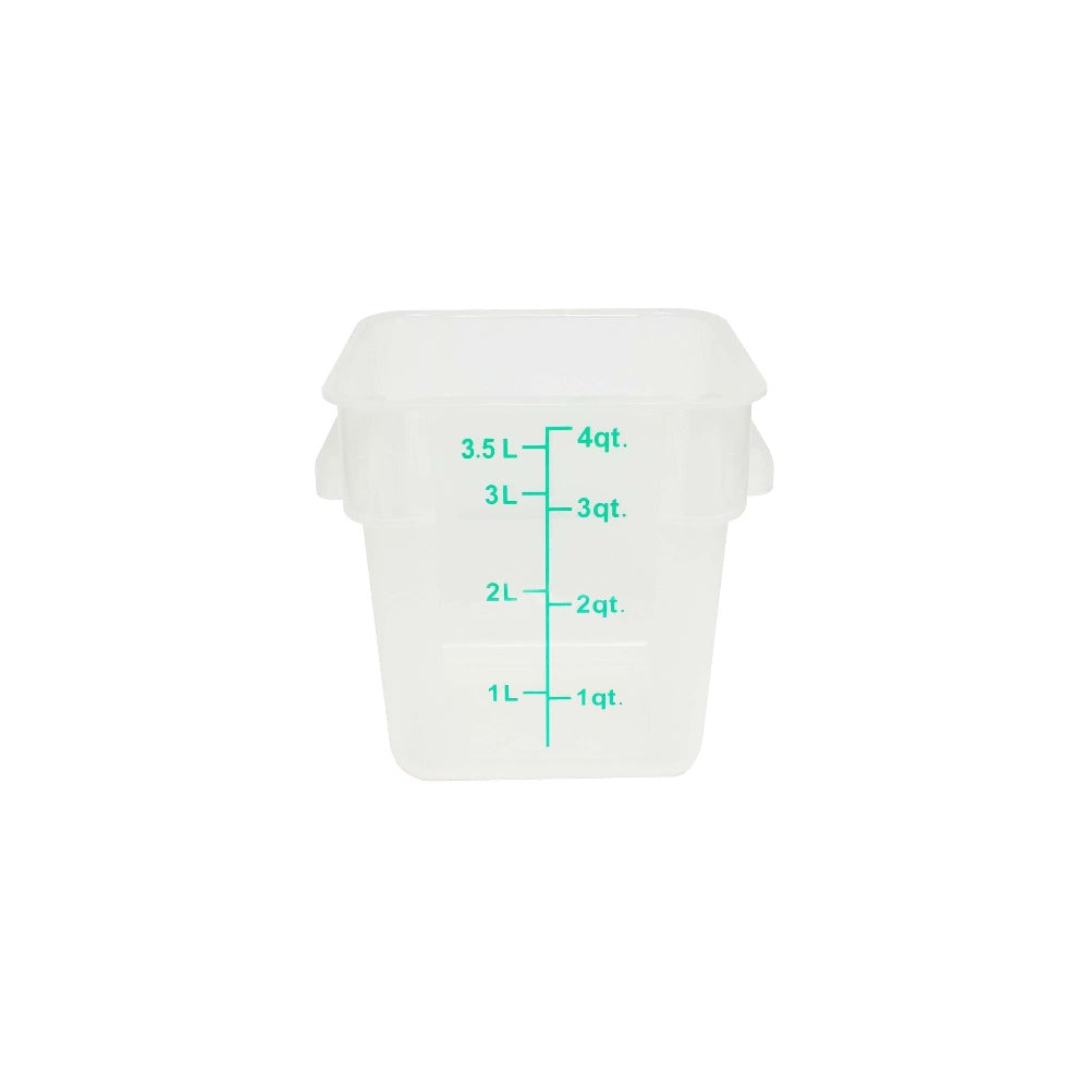 Thunder Group PLSFT004TL 4-Quart Plastic Square Food Storage Containers, Translucent