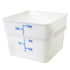 Thunder Group PLSFT012PP 12-Quart Plastic Square Food Storage Containers, White