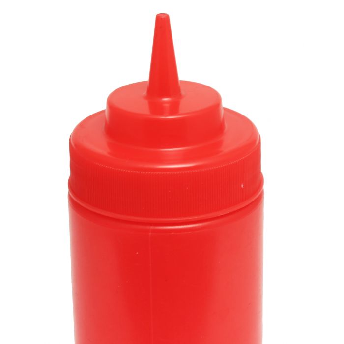 Thunder Group PLTHSB024RW 24 oz. Squeeze Bottle Red - 6/Pack