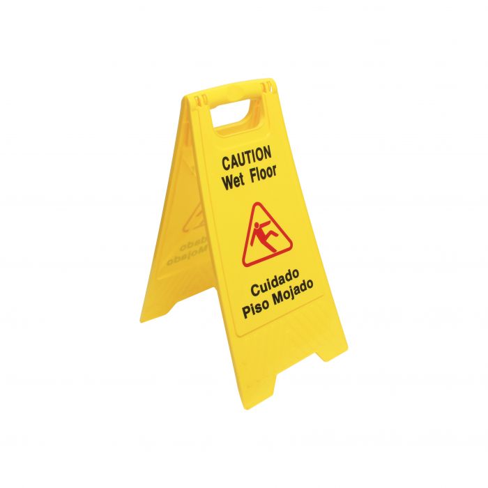Thunder Group PLWFC024 Yellow Wet Floor Caution Sign, 24" x 12"