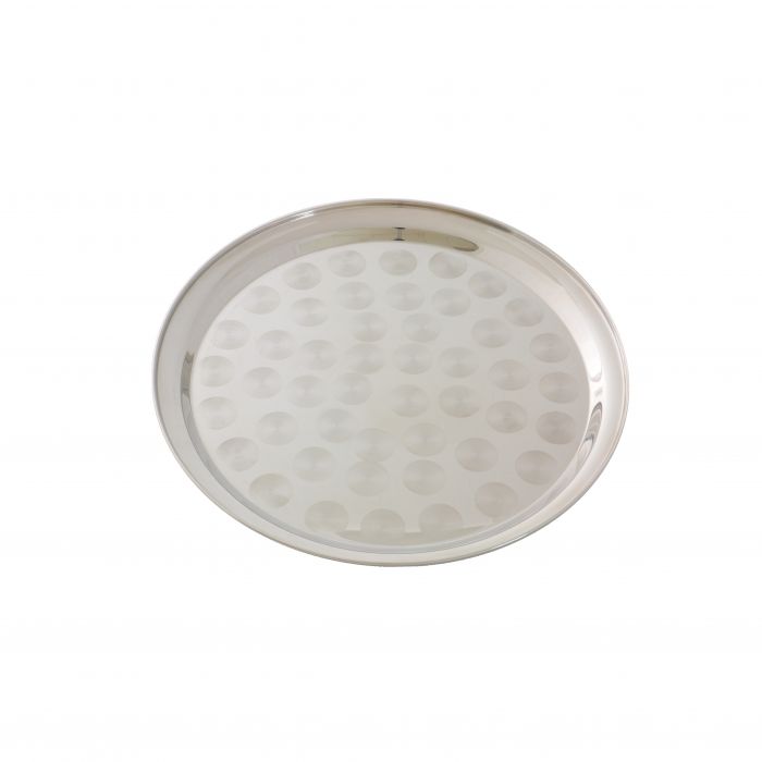 Thunder Group Stainless Steel Round Tray with Narrow Rim