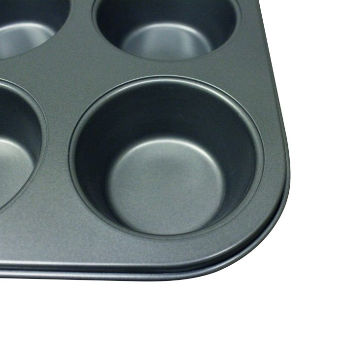 Thunder Group SLKMP012 12 Cup Muffin Pan - Non Stick (0.4M/M), 3.5 oz. Each Cup