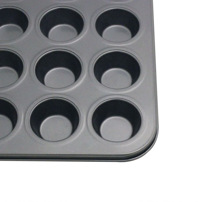 Thunder Group SLKMP124 24 Cup Muffin Pan - Non Stick - Small Cup (0.4M/M), 1.5 oz. Each Cup