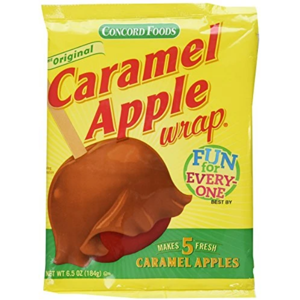Concord Caramel Apple Wrap 6.05 Oz Package (Value 6 Pack - Makes 30 Fresh Caramel Apples)