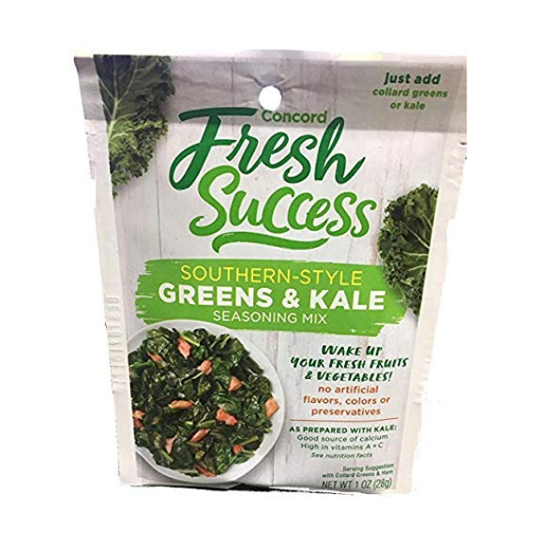 Concord Farms GREENS & KALE SEASONING-Southern Style - 3 (three) 1oz packets