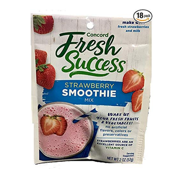 Concord Farms Strawberry Smoothie Mix, 2-Ounce Packages (VALUE Case of 18 Packages)