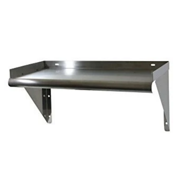 3-sided Wall Mount Shelf - Stainless Steel - 14 X 30