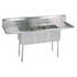 BK Resources 3 Compartment Sink 18 X 24 X 14D 2-24" Dual Drainboards