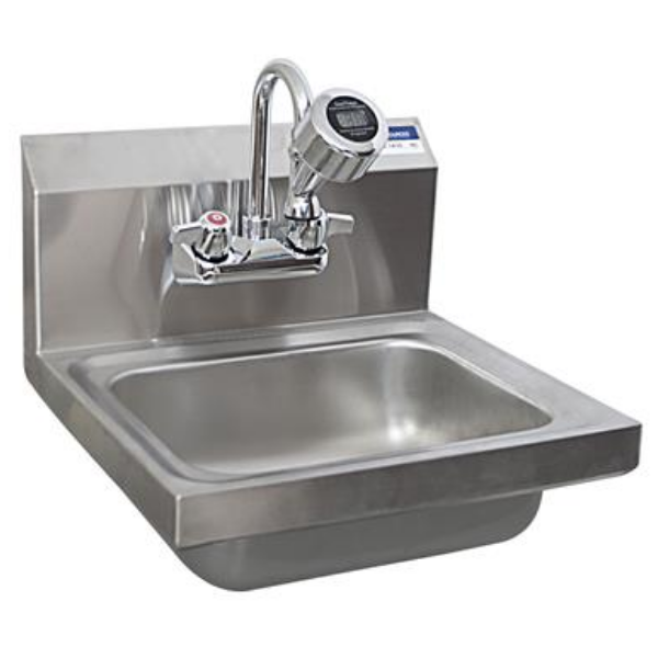 BK Resources (BKHS-W-1410-STPG) Wall Hung Hand Sink 1-7/8" Drain With Sanitimer