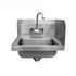 Stainless Steel Hand Sink with Right Side Splash - NSF - Commercial Equipment 16.5" X 16"