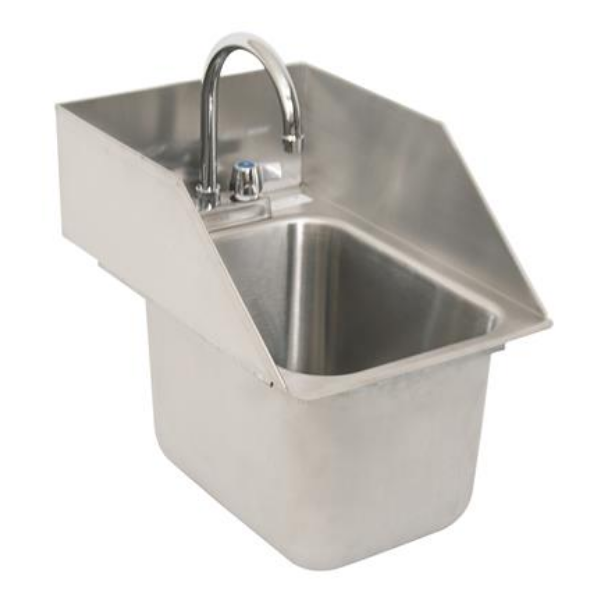BK Resources (DDI-10141024S-P-G) 18 GA T-304 Drop-In Sink 10"X14"X10"D Bowl With Faucet