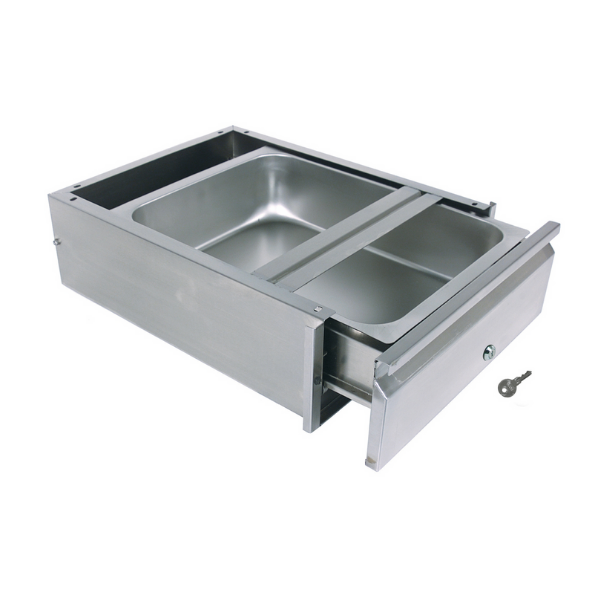 BK Resources (BKDWR-2020-ASSY-L-SS) 20 X 20 Drawer Assembly With Lock Stainless Steel Pan