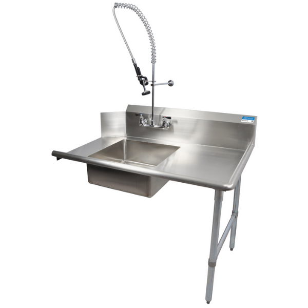 BK Resources (BKSDT-72-R-P-G) 72" Soiled Dishtable Right Kit With Faucet