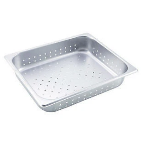 Half Size Stainless Steel Perforated Steam Table Pan - Hotel Pan - 2 1/2" Deep
