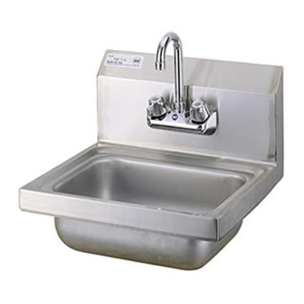 Box Set of 2 Steel NSF Hand Sink 10" X 14" Includes Faucets