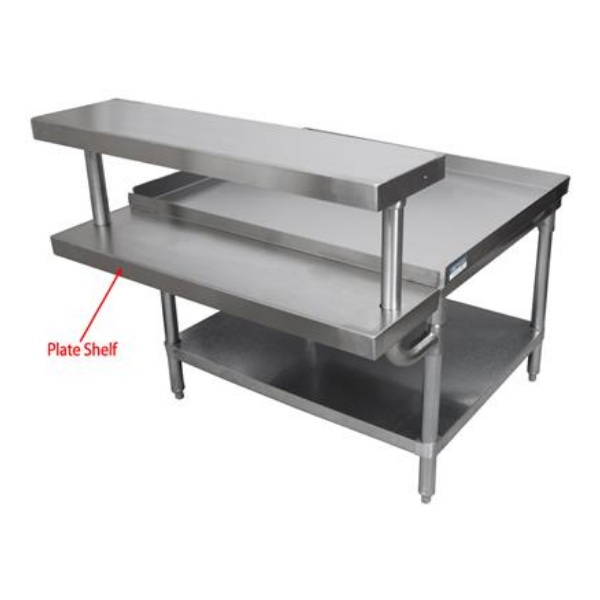 BK Resources (EQ-PS36) 36" Adjustable Plate Shelf For Equipment Stand