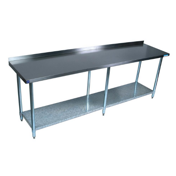 BK Resources (VTTR-8430) 84" X 30" T-430 18 GA Table Stainless Steel Top 1.5" Riser
