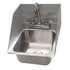 BK Resources (DDI-0909524S-P-G) 1 Compartment Drop-In Sink With Side Splashes 9X9X5D Bowl