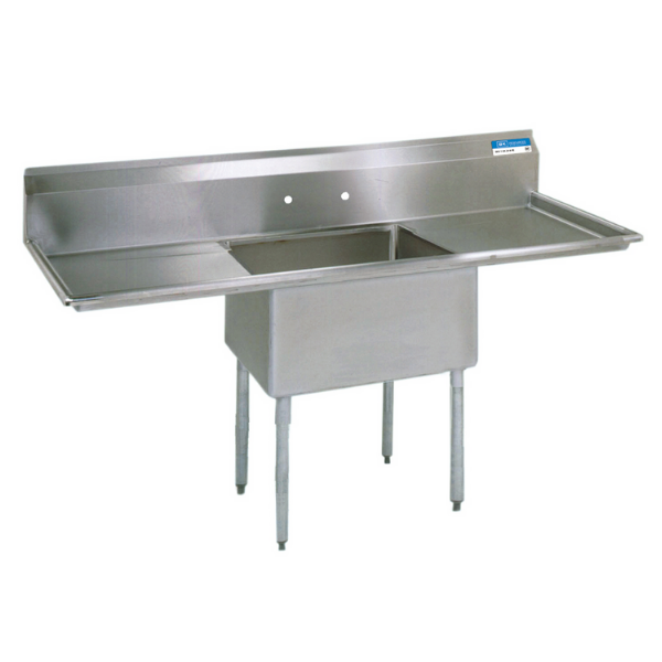 BK Resources 1 Compartment Sink 16 X 20 X 12D 2-18" DB