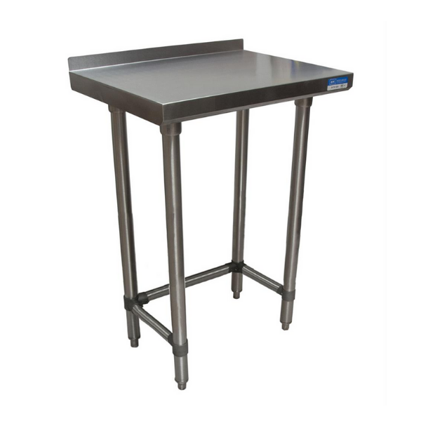 BK Resources (VTTROB-1824) 18" X 24" T-430 18 GA Table Stainless Steel 1.5" Riser Open Base
