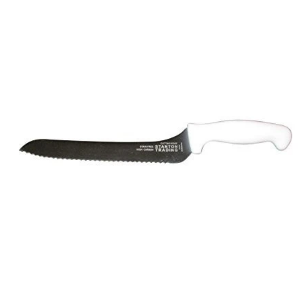 Stanton Trading KNV-BRDOFF9-WH Offset Serrated Wavy Edge Bread Knife, White