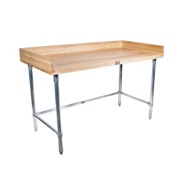 BK Resources (MBTSOB-7230) Hard Maple Bakers 4" 3-Sided Riser Table 72 X 30
