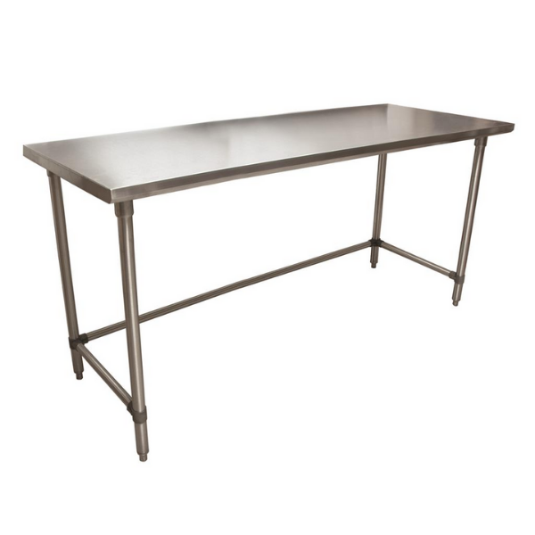 BK Resources (VTTOB-7230) 72" X 30" T-430 18 GA Stainless Steel Table Top Open Base